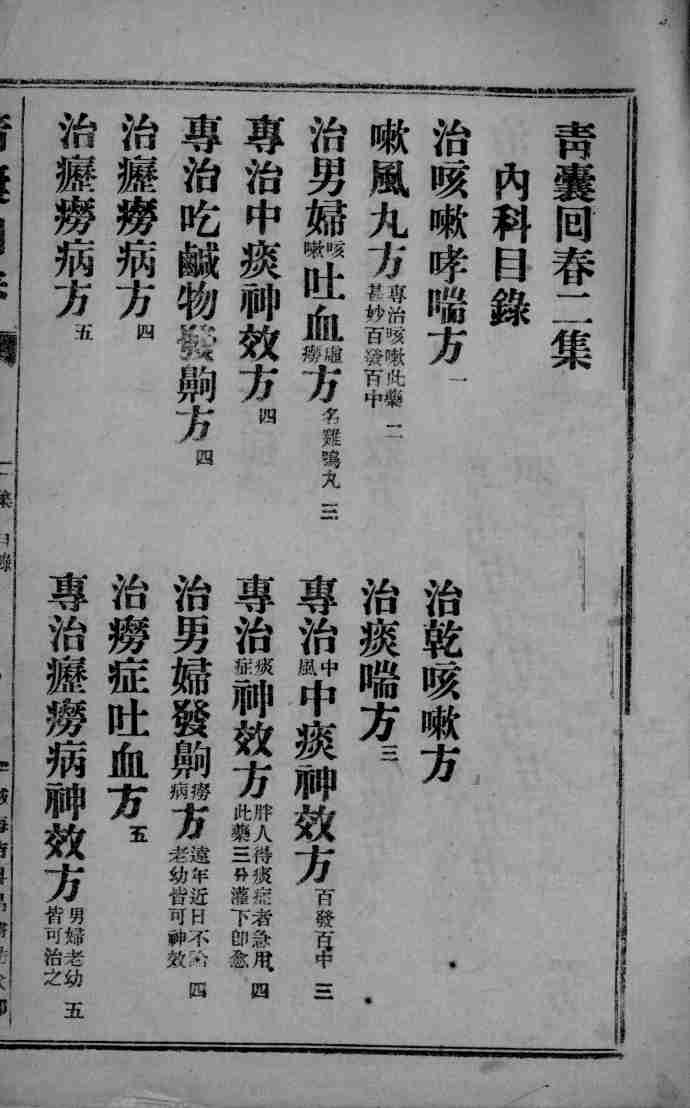 青囊回春  二集